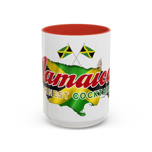 Drinkware Jamaica's Finest Cocktails on Map of Jamaica | Accent Coffee Mug