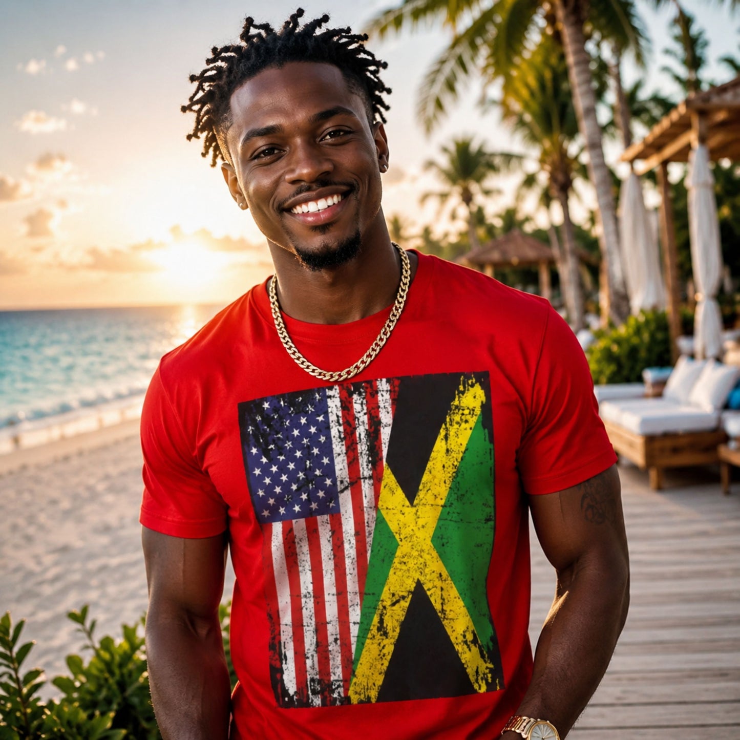 Jamaican American Pride | Unisex Cotton Tee