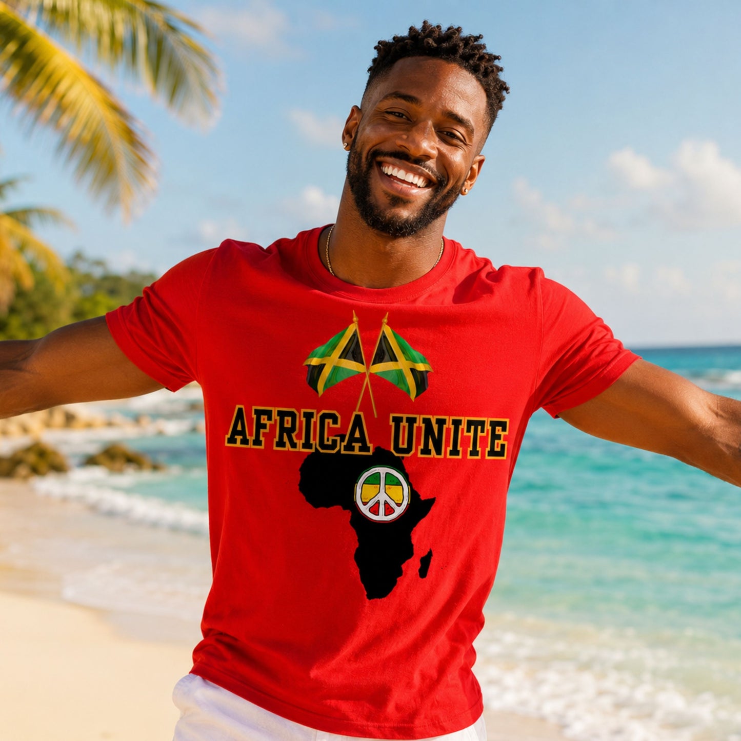Africa Unite Peace Tee — African Map Graphic T-Shirt