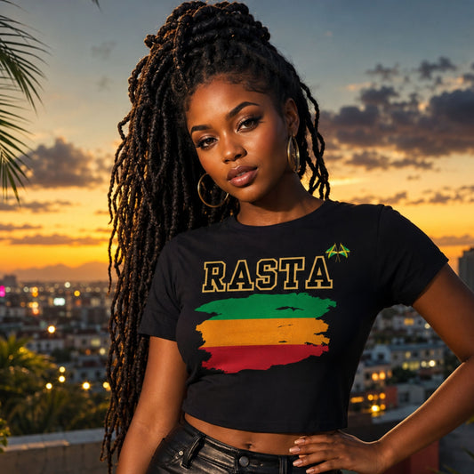 Rasta Flag Brushstroke Tee — RASTA Graphic Cotton T-Shirt