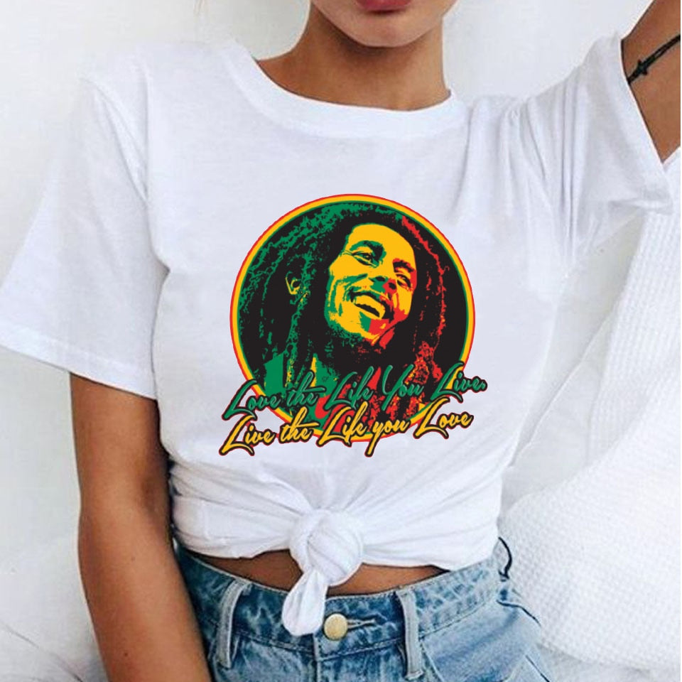 One Love and Bob Marley Women's Fashion T-Shirts