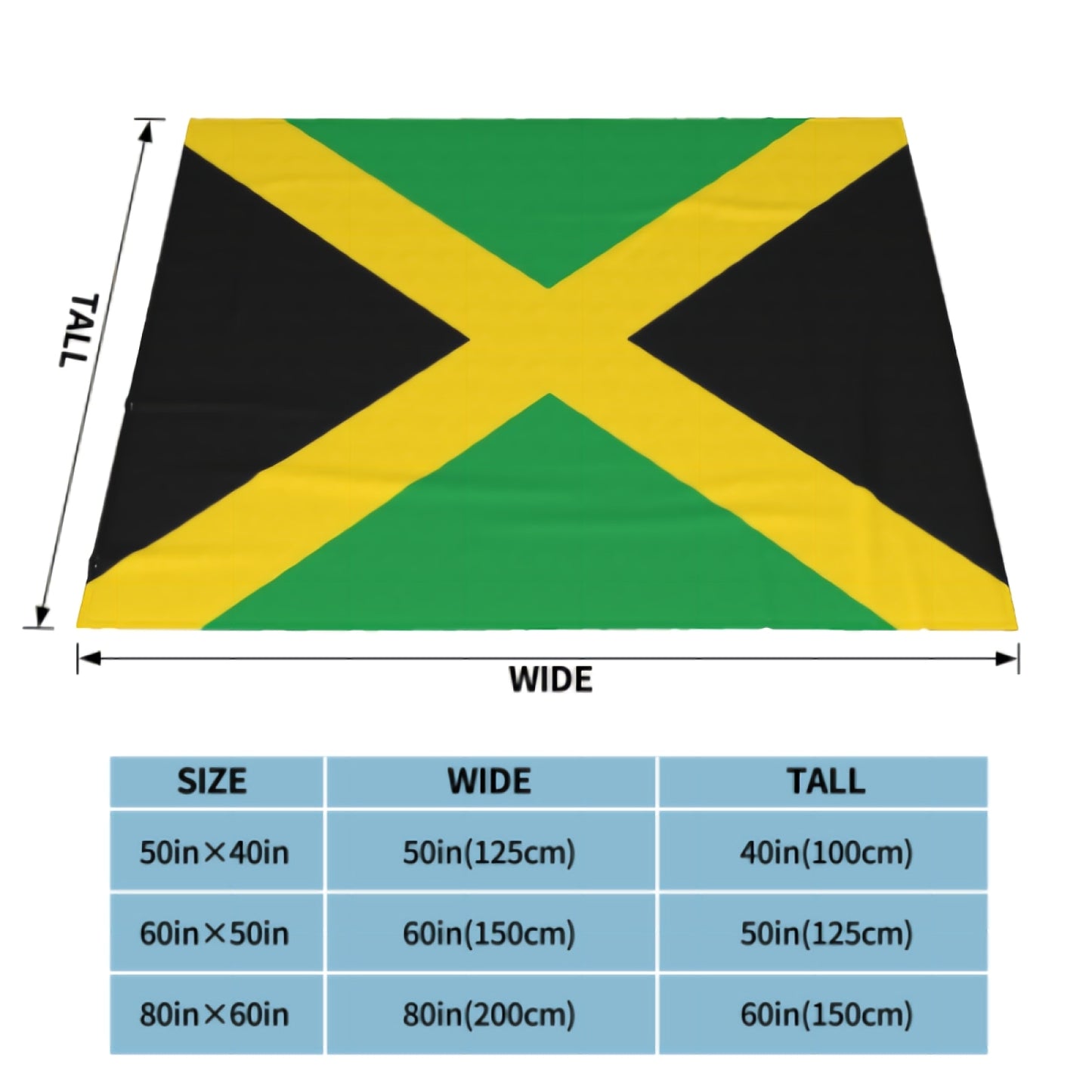 Jamaican Flag Blanket