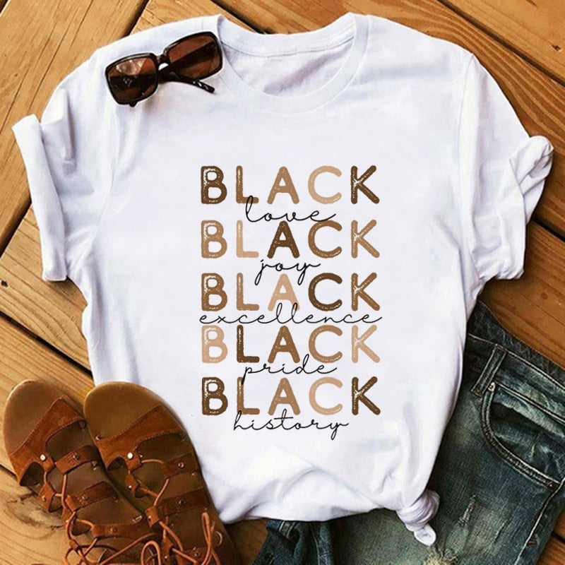 Women T-Shirts SISTAS Black Melanin