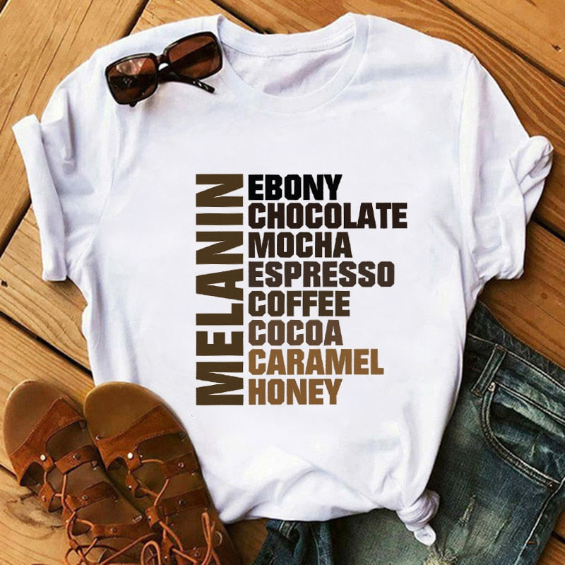 Women T-Shirts SISTAS Black Melanin