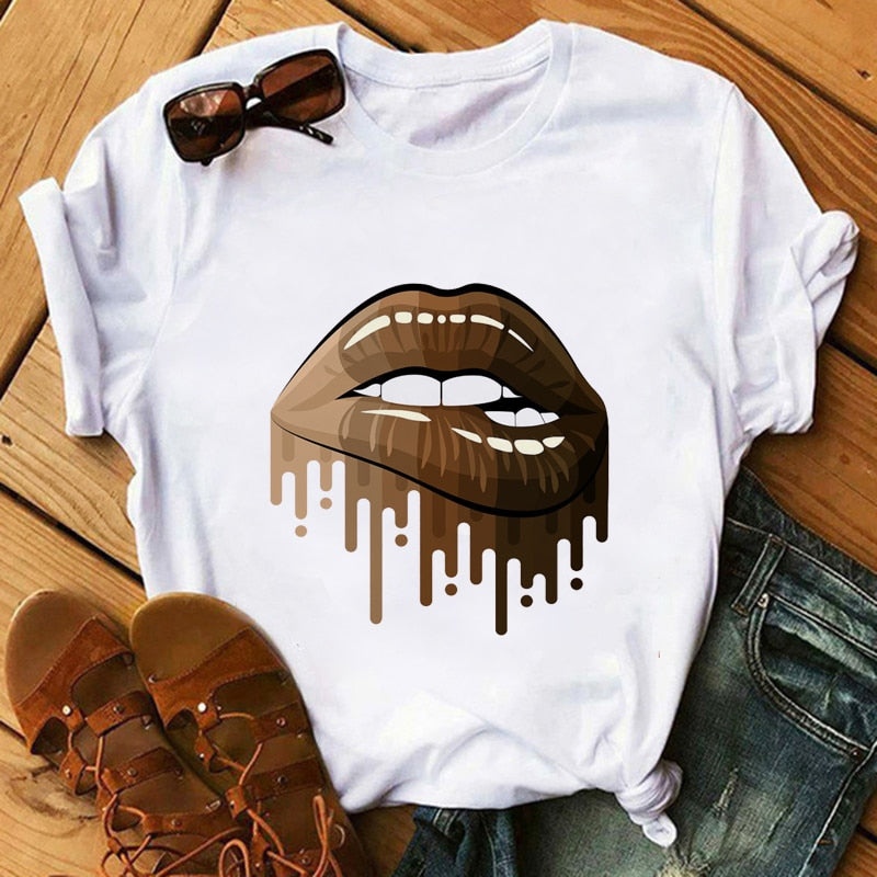 Women T-Shirts SISTAS Black Melanin