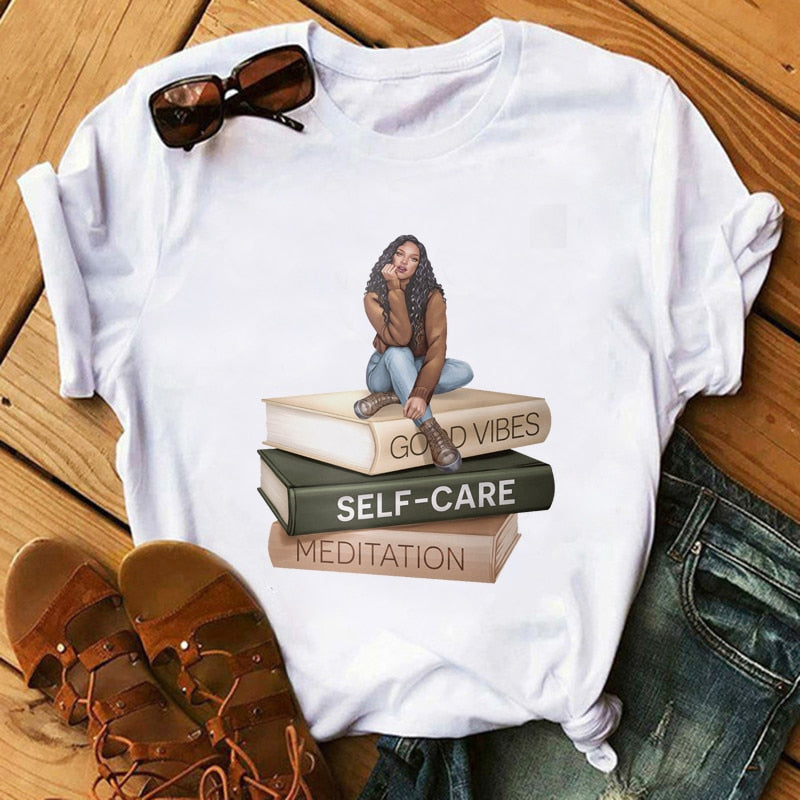 Women T-Shirts SISTAS Black Melanin