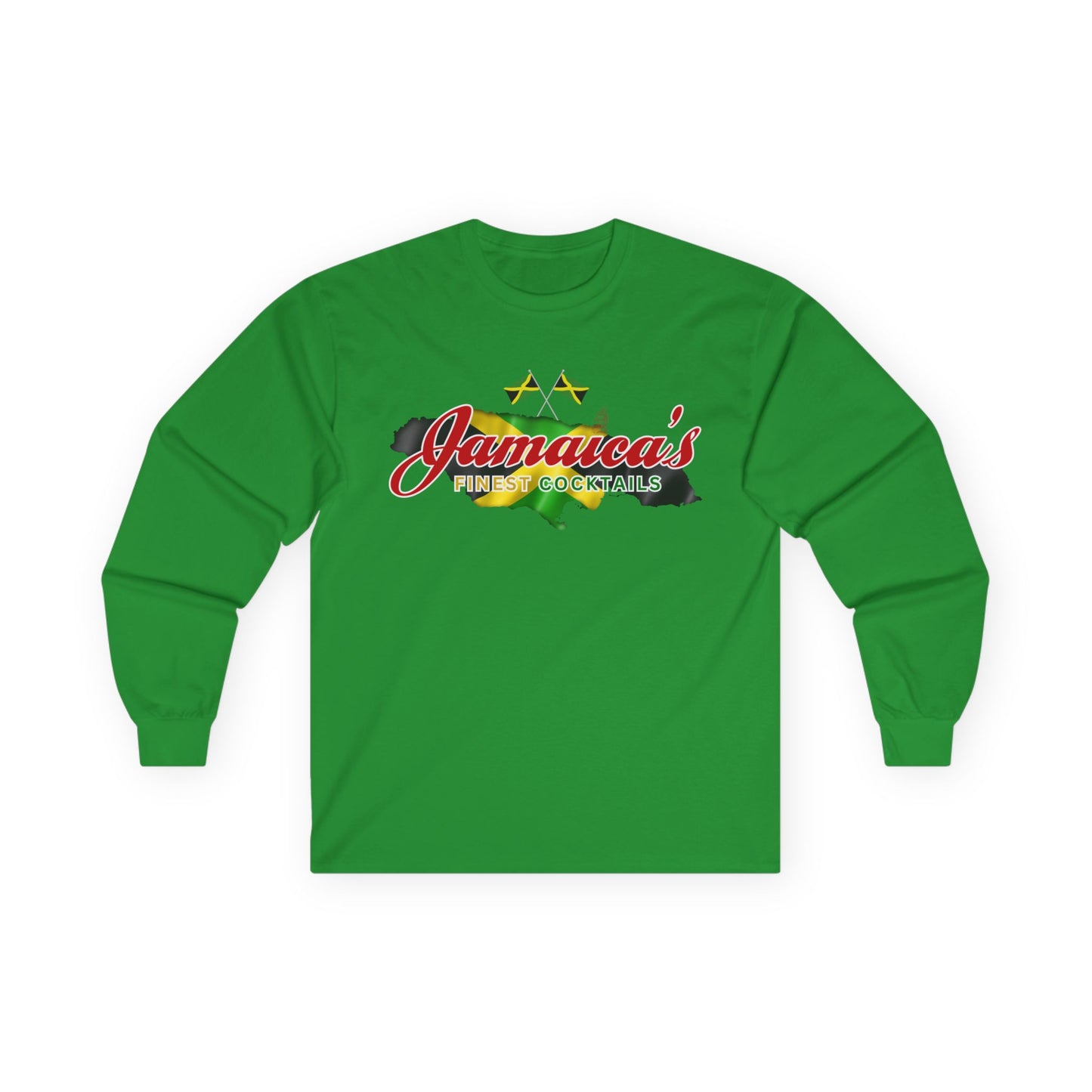 Jamaica's Finest Logo Island Vibes Long Sleeve Tee