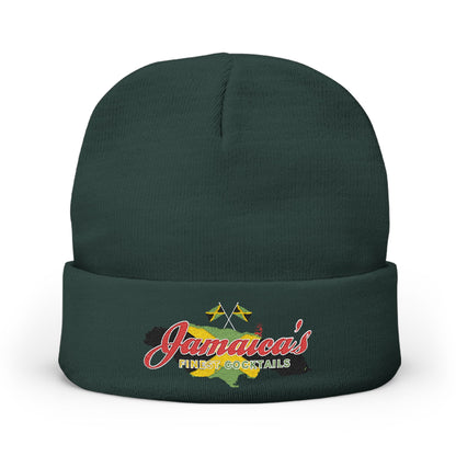 Jamaica's Finest Jamaica Vibes Logo Embroidered Knit Beanie Hat