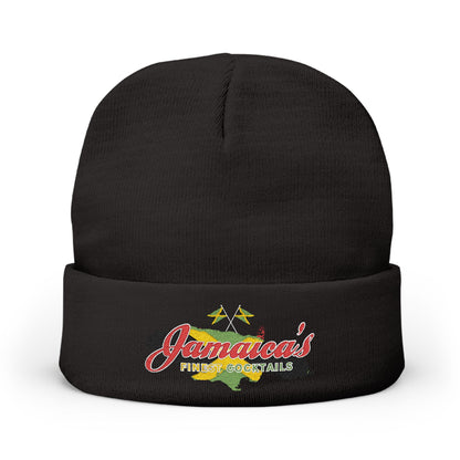 Jamaica's Finest Jamaica Vibes Logo Embroidered Knit Beanie Hat