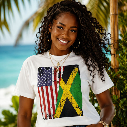Jamaican American Pride | Unisex Cotton Tee