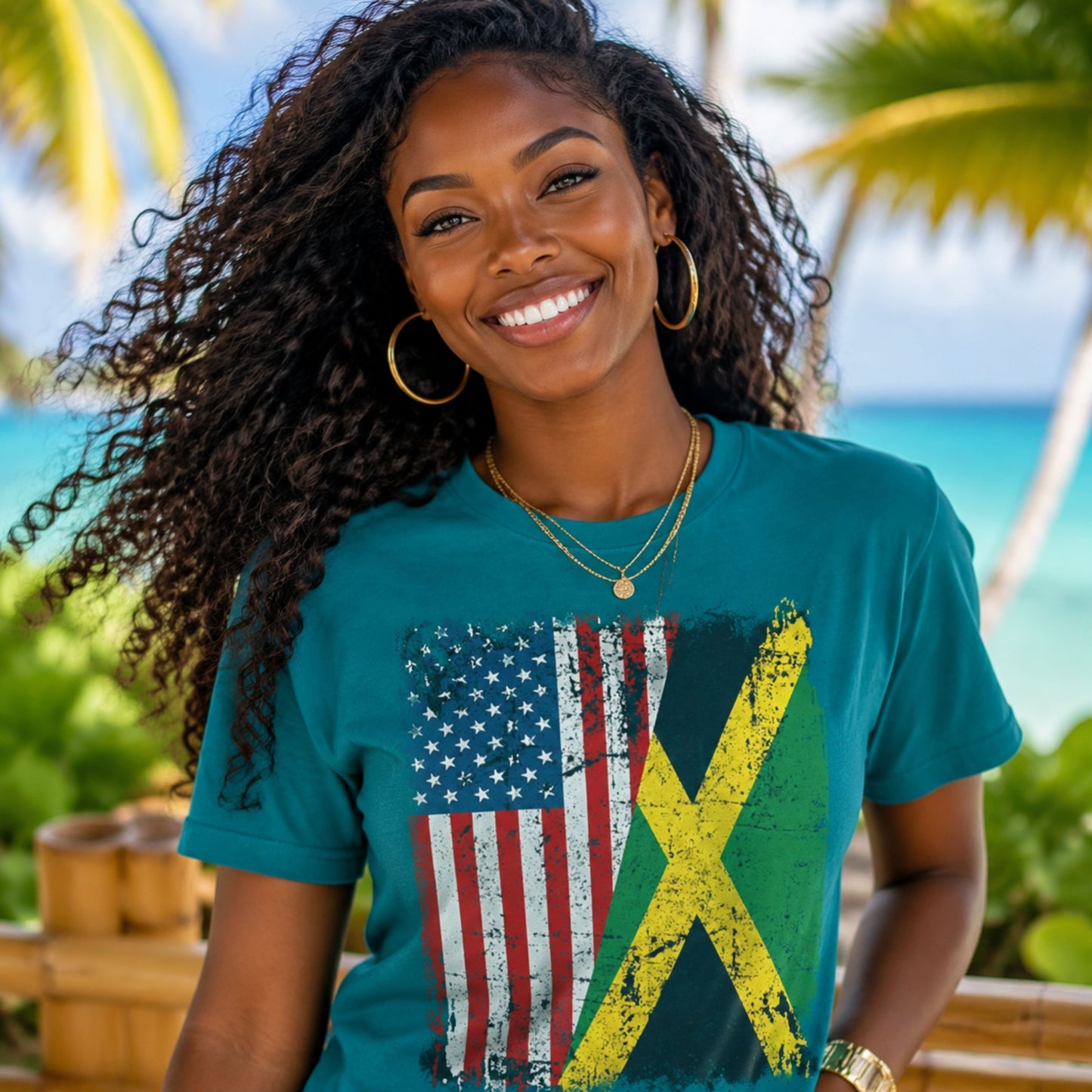 Jamaican American Pride | Unisex Cotton Tee