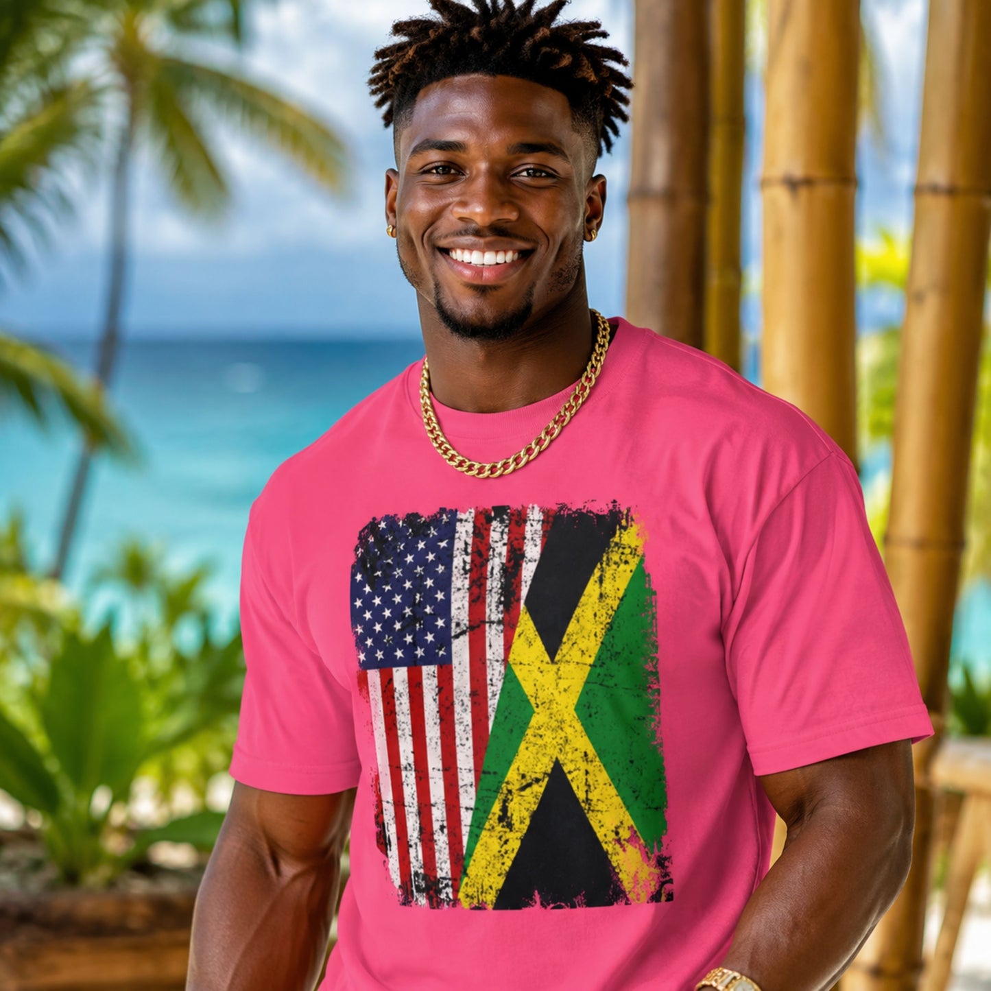 Jamaican American Pride | Unisex Cotton Tee