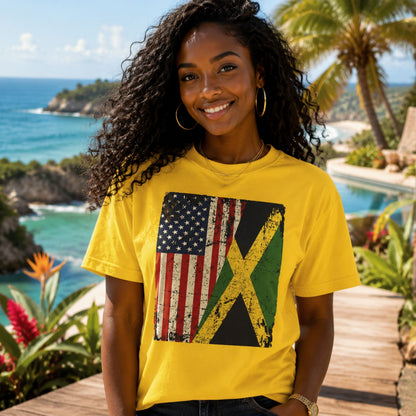 Jamaican American Pride | Unisex Cotton Tee