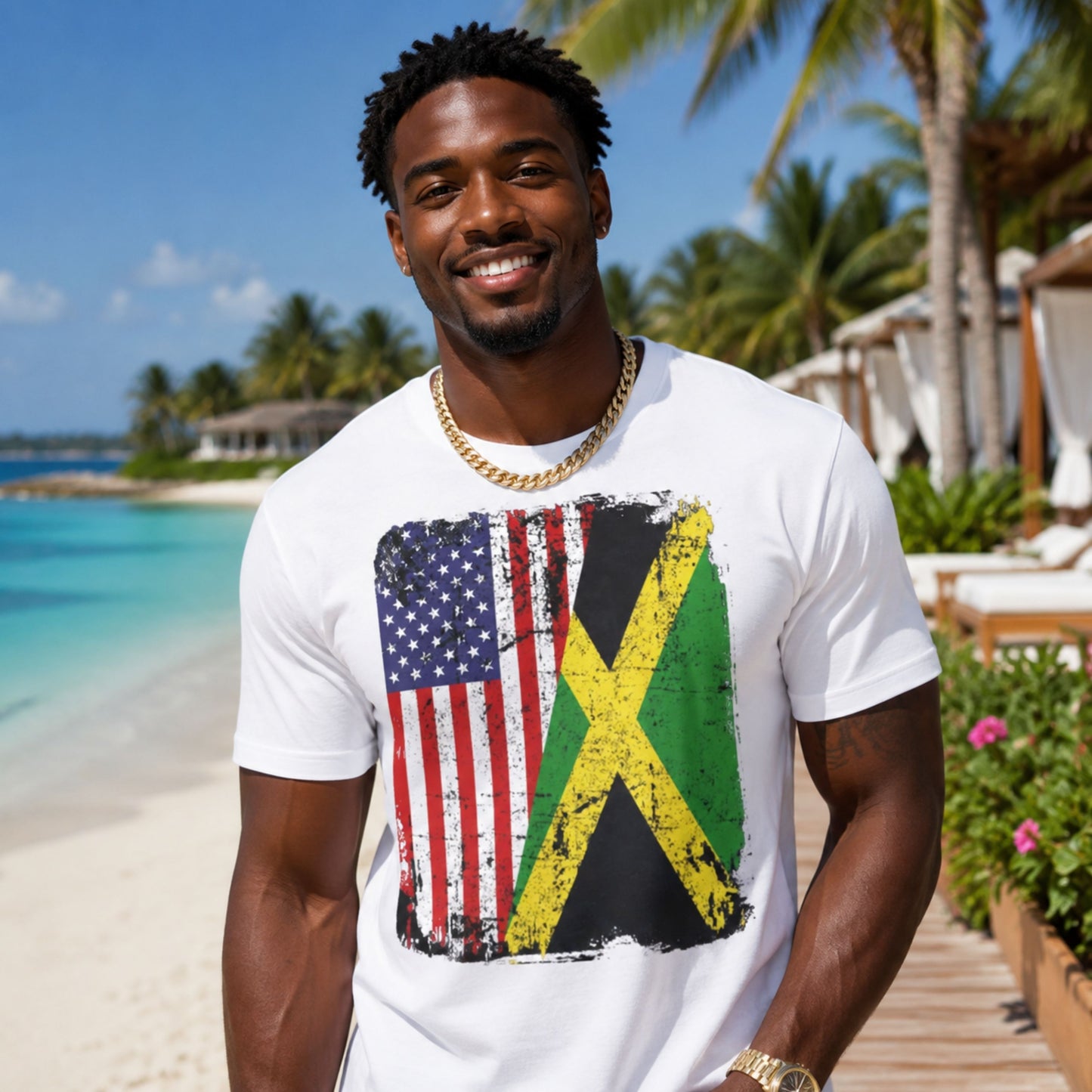 Jamaican American Pride | Unisex Cotton Tee