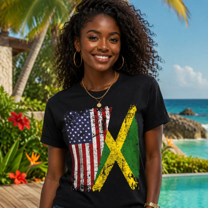 Jamaican American Pride | Unisex Cotton Tee