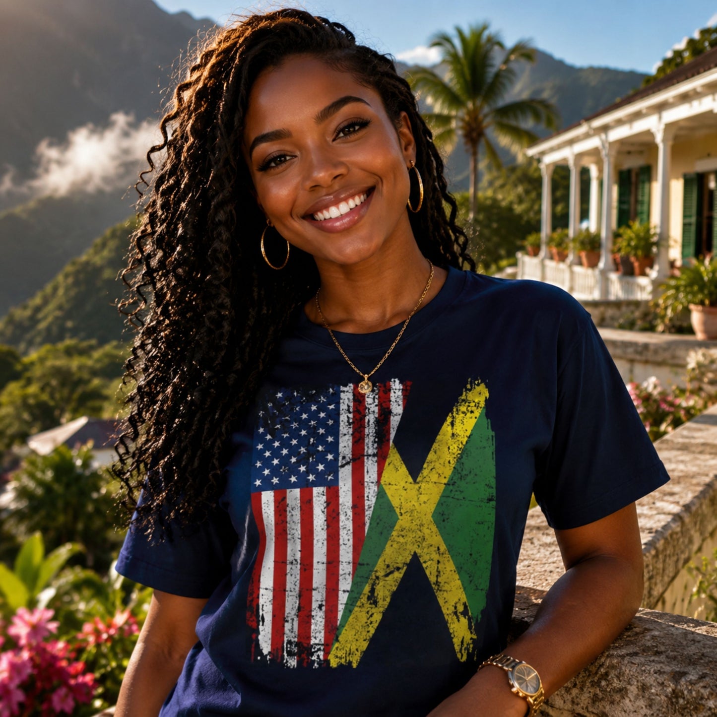 Jamaican American Pride | Unisex Cotton Tee