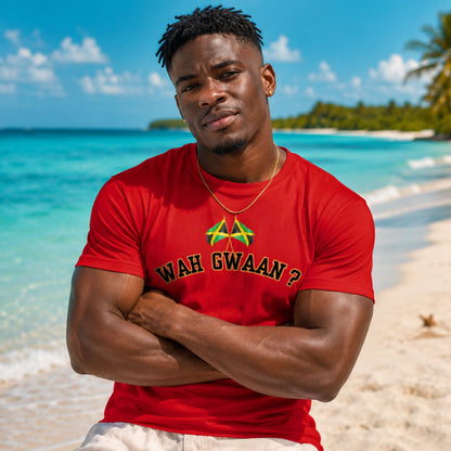Wah Gwaan? T-Shirt — Jamaican Phrase Graphic Tee with Island Vibe