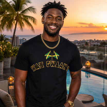 Wah Gwaan? T-Shirt — Jamaican Phrase Graphic Tee with Island Vibe