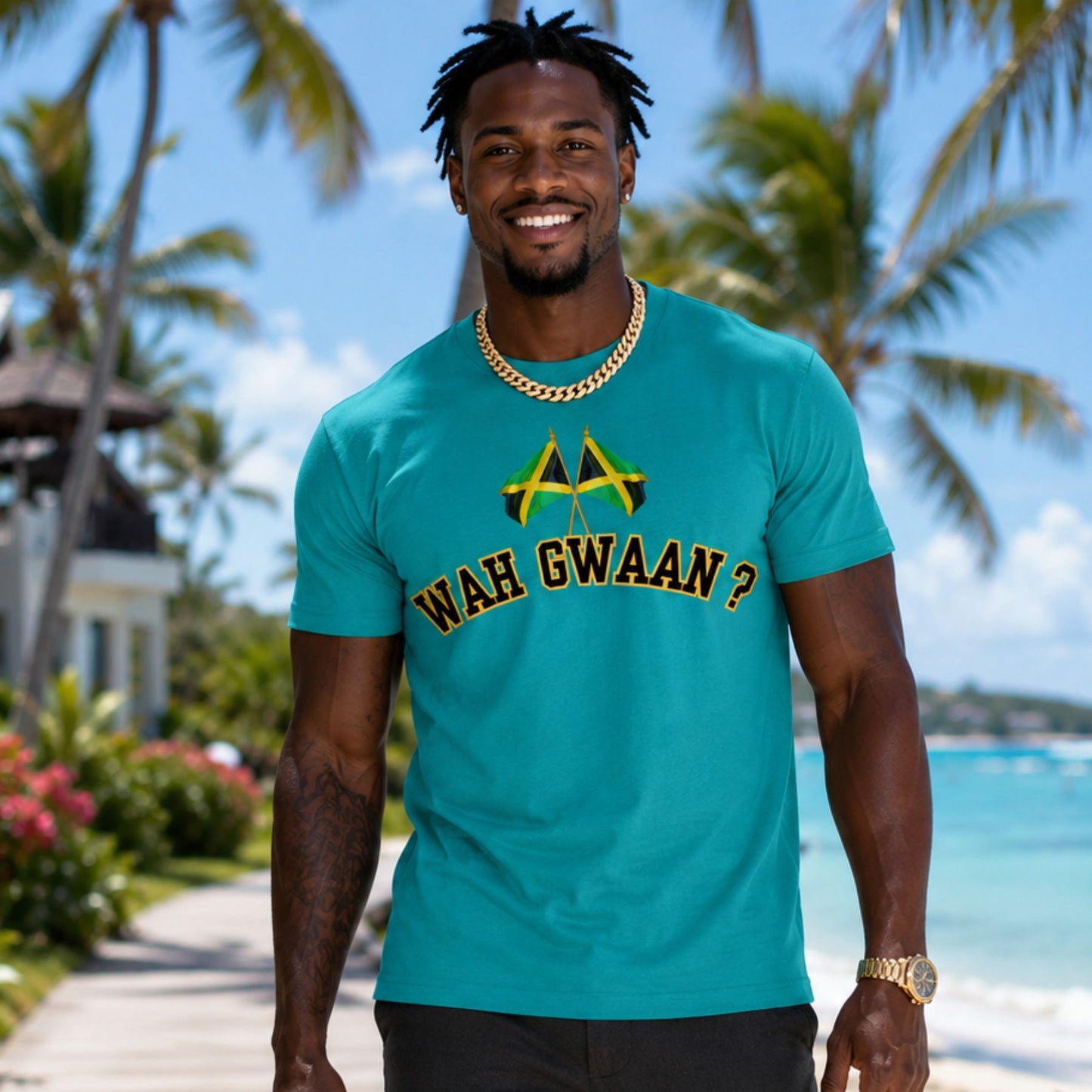 Wah Gwaan? T-Shirt — Jamaican Phrase Graphic Tee with Island Vibe