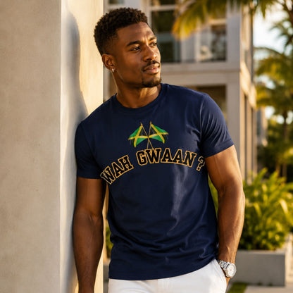 Wah Gwaan? T-Shirt — Jamaican Phrase Graphic Tee with Island Vibe
