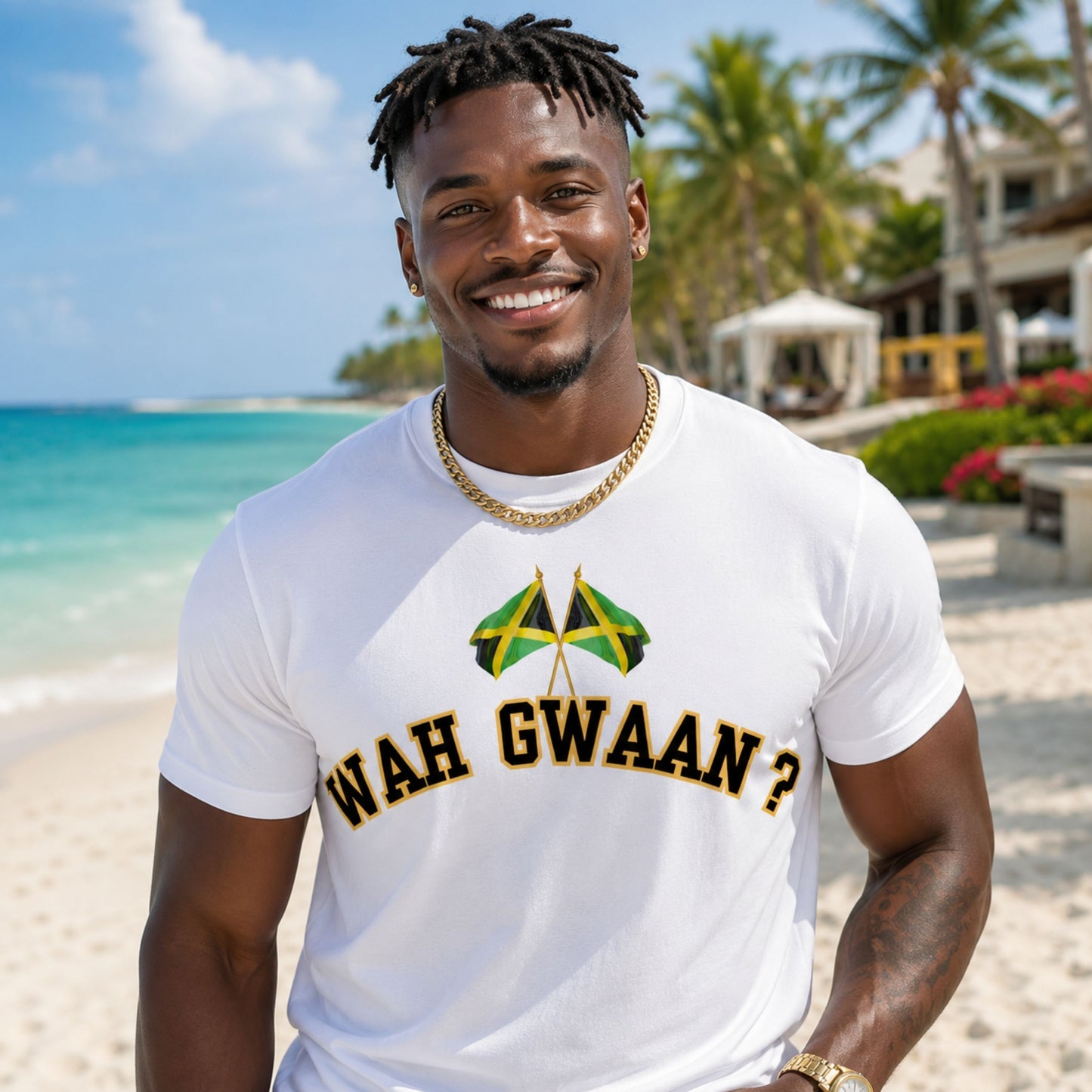 Wah Gwaan? T-Shirt — Jamaican Phrase Graphic Tee with Island Vibe