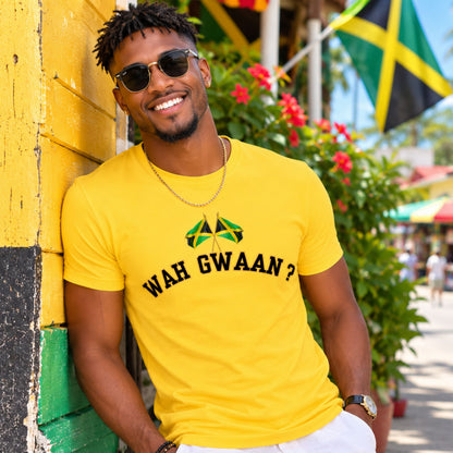 Wah Gwaan? T-Shirt — Jamaican Phrase Graphic Tee with Island Vibe