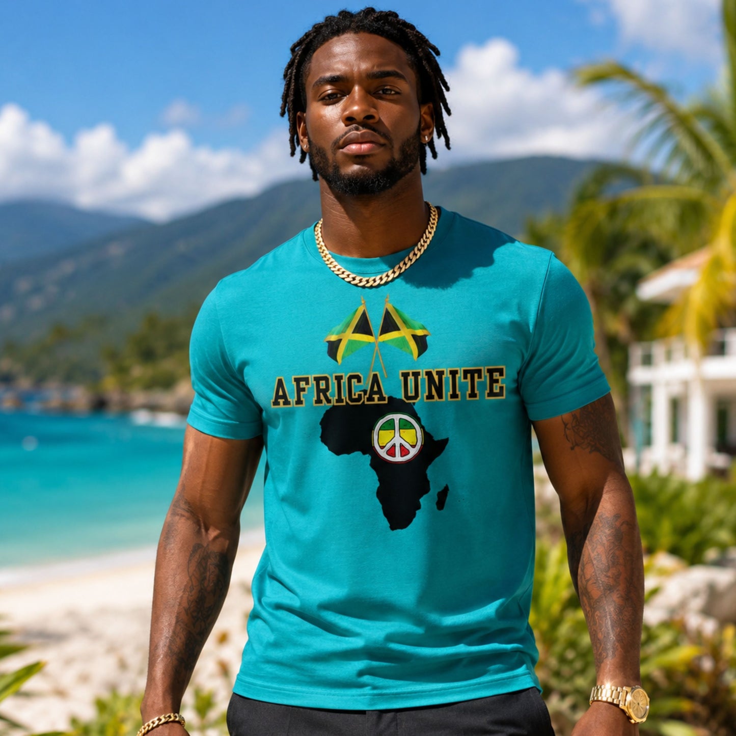 Africa Unite Peace Tee — African Map Graphic T-Shirt