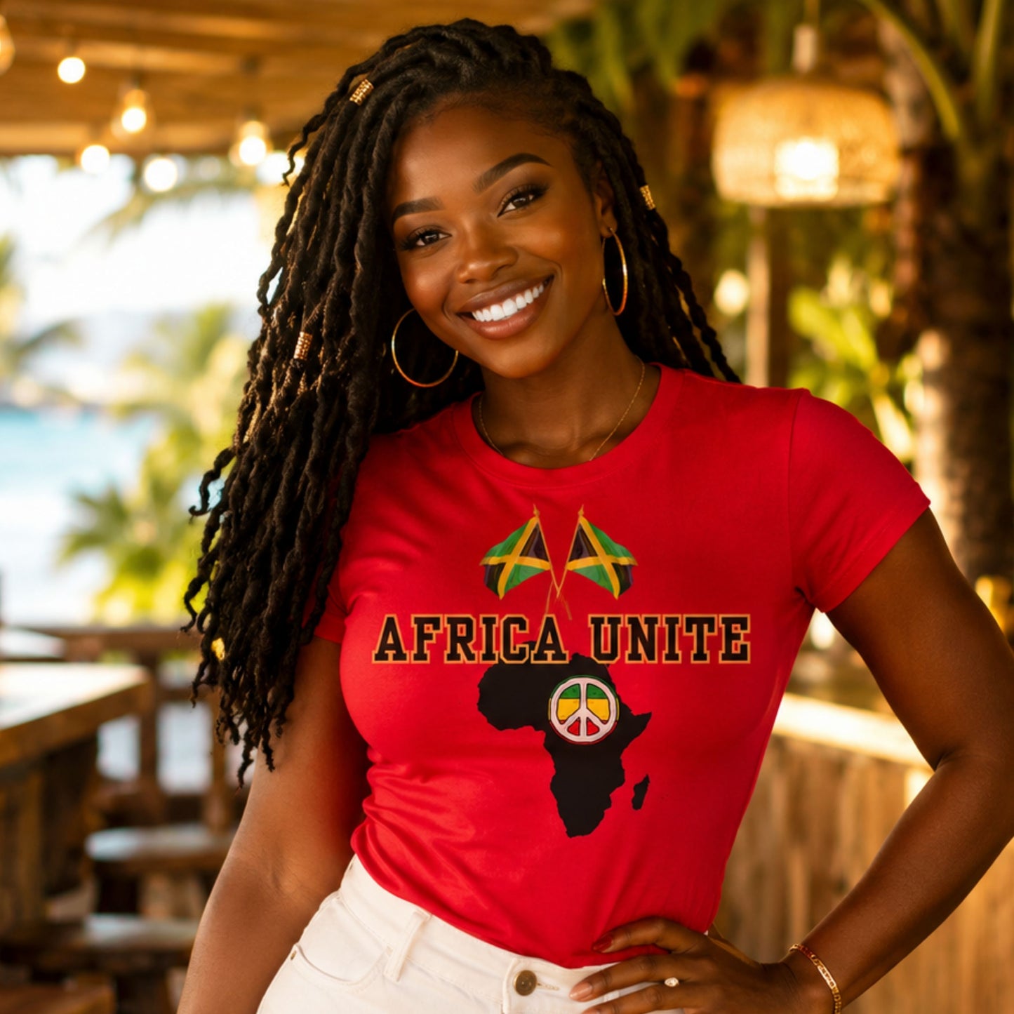 Africa Unite Peace Tee — African Map Graphic T-Shirt