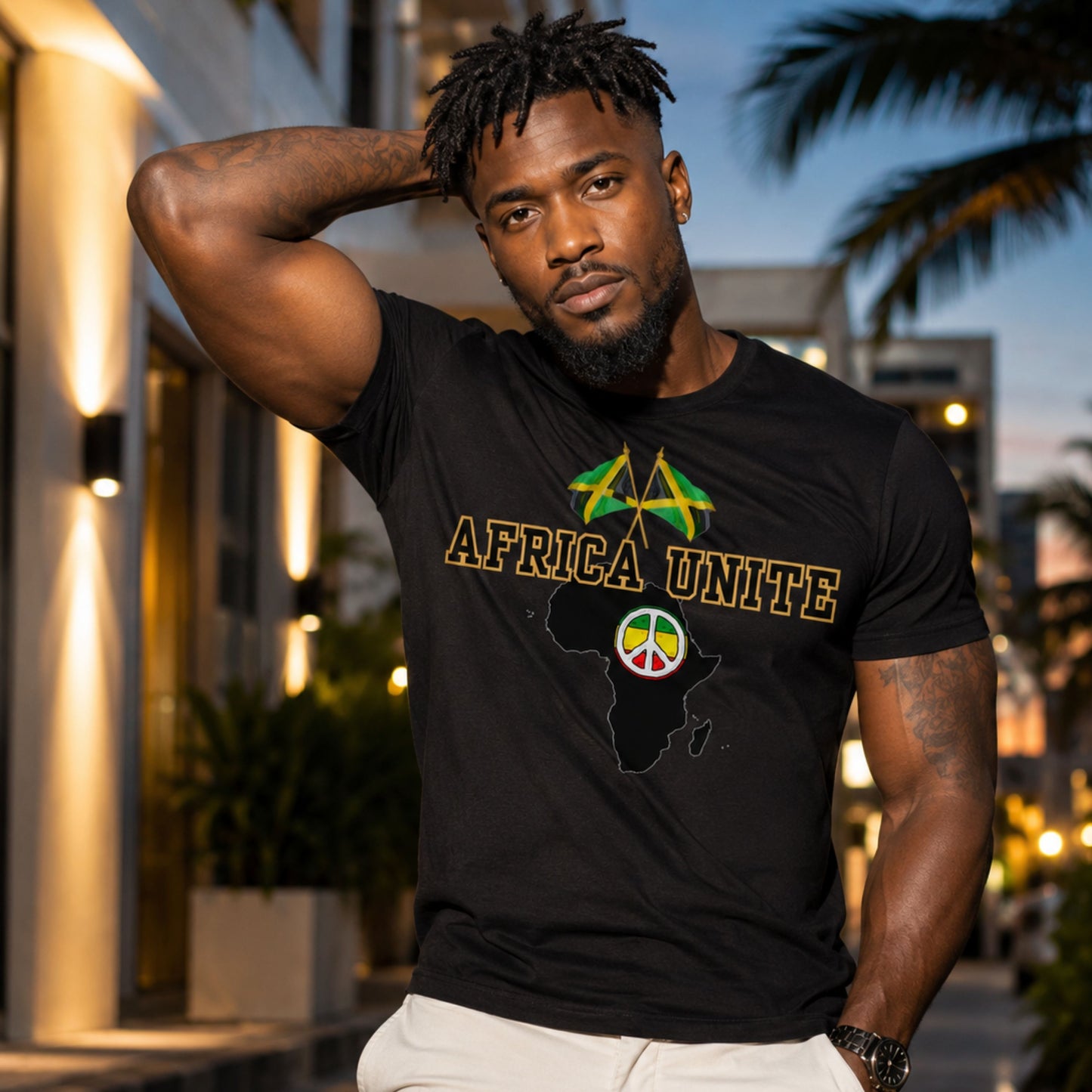Africa Unite Peace Tee — African Map Graphic T-Shirt