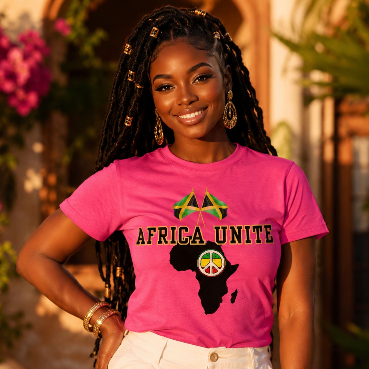 Africa Unite Peace Tee — African Map Graphic T-Shirt