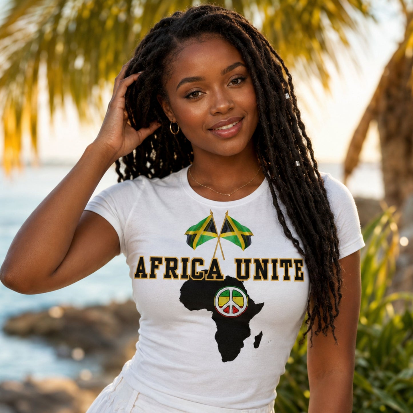 Africa Unite Peace Tee — African Map Graphic T-Shirt
