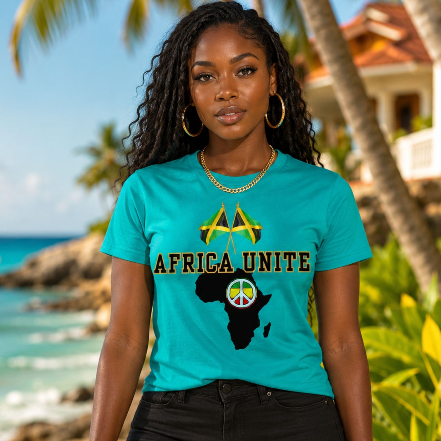 Africa Unite Peace Tee — African Map Graphic T-Shirt