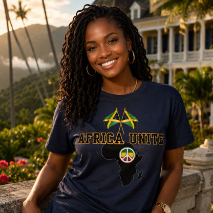 Africa Unite Peace Tee — African Map Graphic T-Shirt