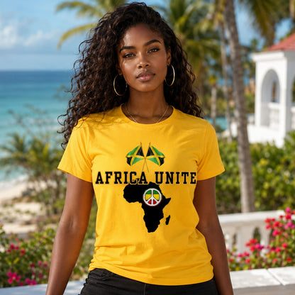 Africa Unite Peace Tee — African Map Graphic T-Shirt