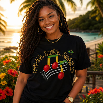 Roots Rock Reggae Music T-Shirt — Vintage Note Graphic Tee