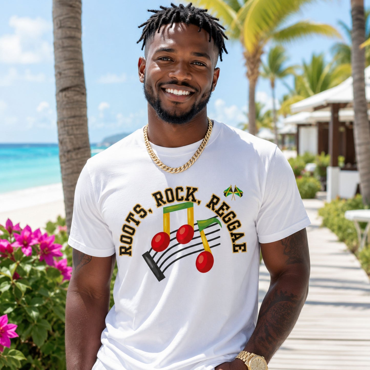 Roots Rock Reggae Music T-Shirt — Vintage Note Graphic Tee
