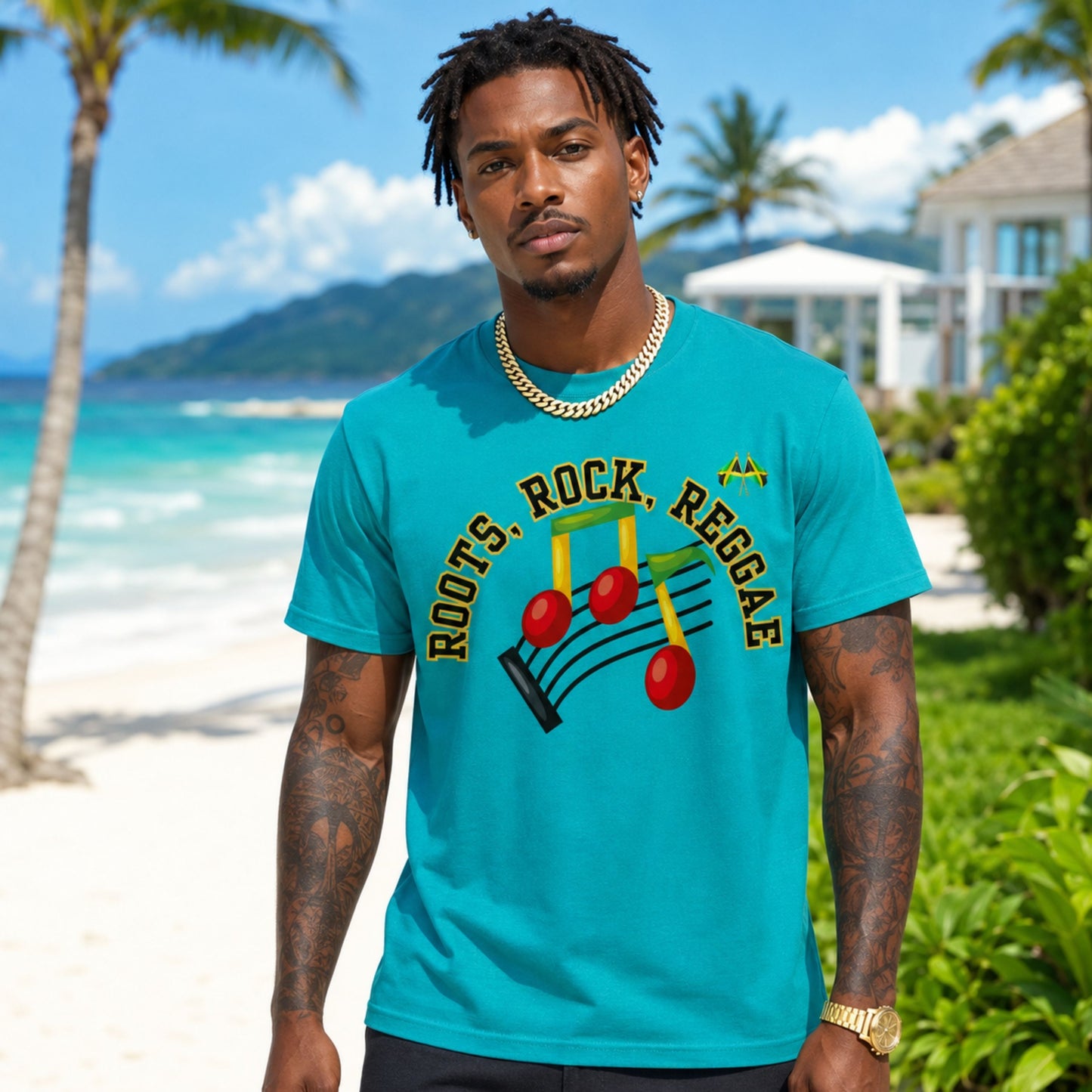 Roots Rock Reggae Music T-Shirt — Vintage Note Graphic Tee