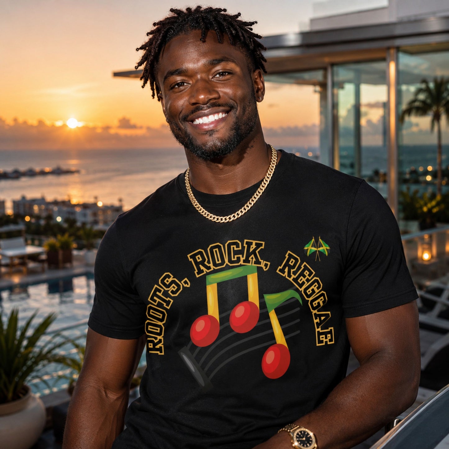 Roots Rock Reggae Music T-Shirt — Vintage Note Graphic Tee