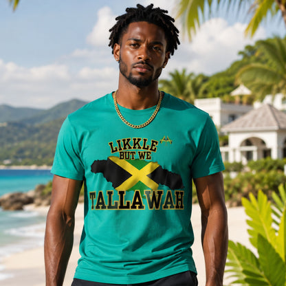 Likkle But We Tallawah Jamaica T-Shirt — Island Map & Flag Graphic