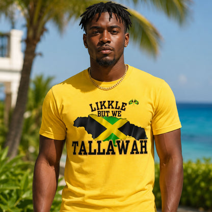 Likkle But We Tallawah Jamaica T-Shirt — Island Map & Flag Graphic