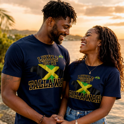 Likkle But We Tallawah Jamaica T-Shirt — Island Map & Flag Graphic