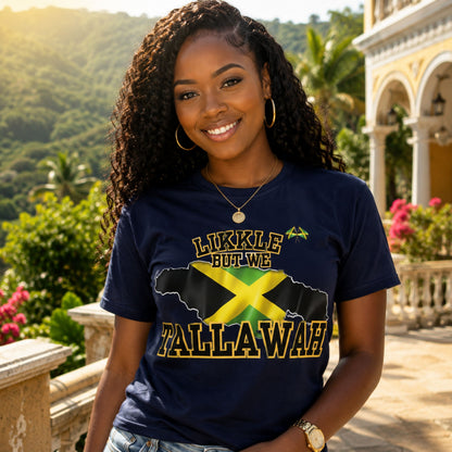 Likkle But We Tallawah Jamaica T-Shirt — Island Map & Flag Graphic