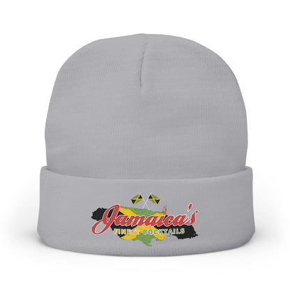 Jamaica's Finest Jamaica Vibes Logo Embroidered Knit Beanie Hat
