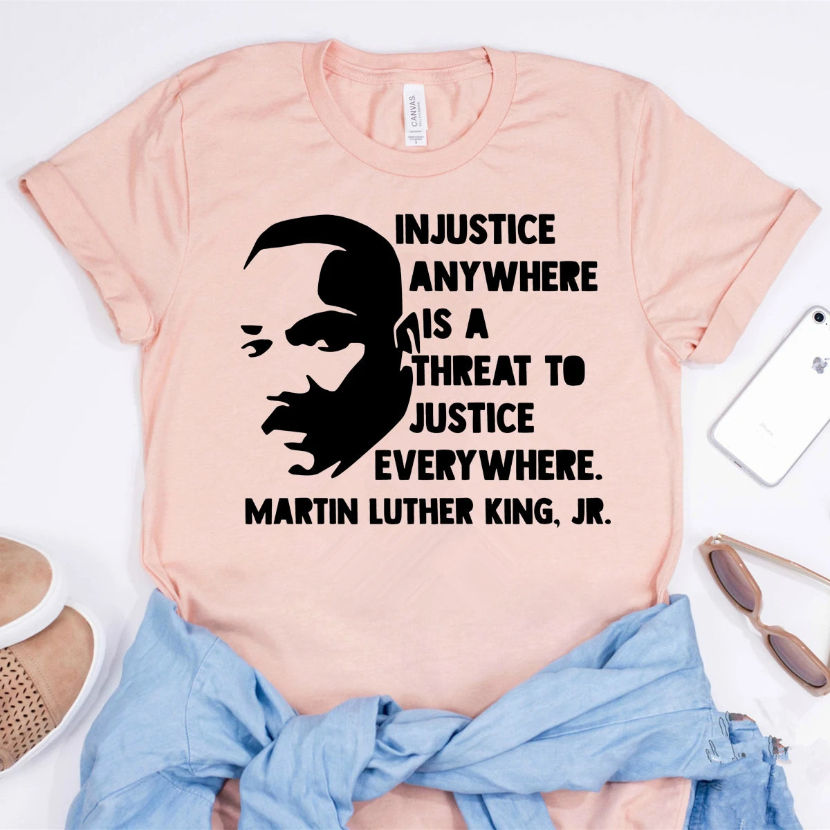 T-Shirt MLK Injustice Anywhere