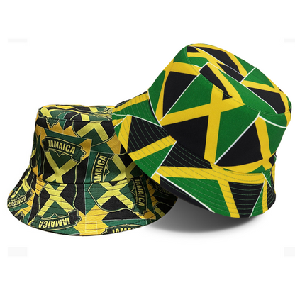 Hat - Jamaican Flag Bucket Hat (Double Sided)