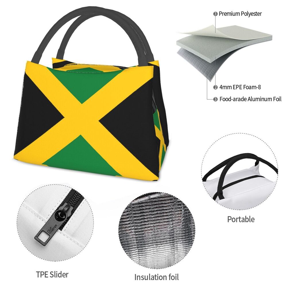 Jamaican Flag Thermal Insulated Lunch Bag