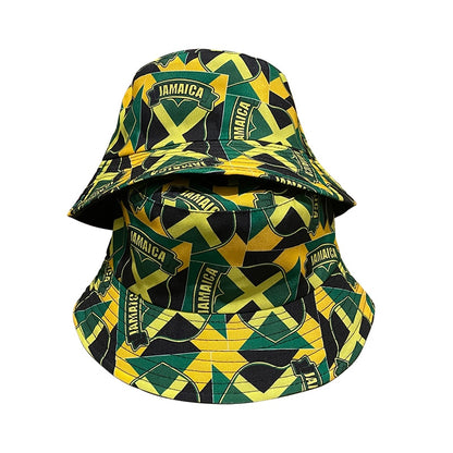 Hat - Jamaican Flag Bucket Hat (Double Sided)