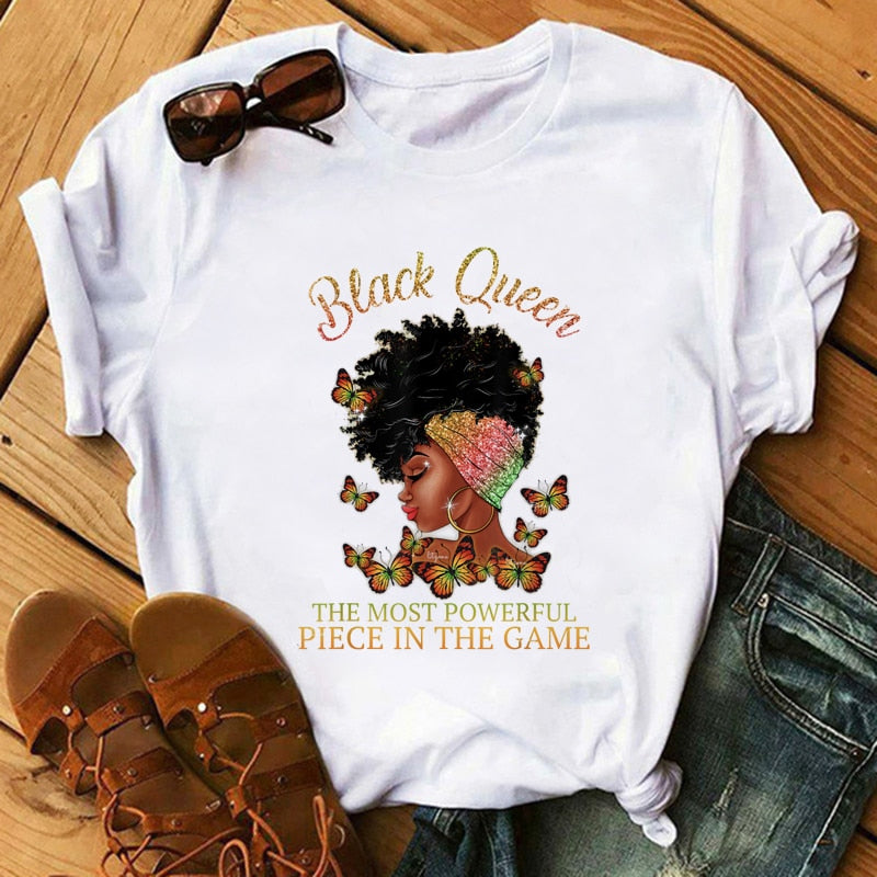 Women T-Shirts SISTAS Black Melanin