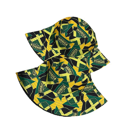 Hat - Jamaican Flag Bucket Hat (Double Sided)