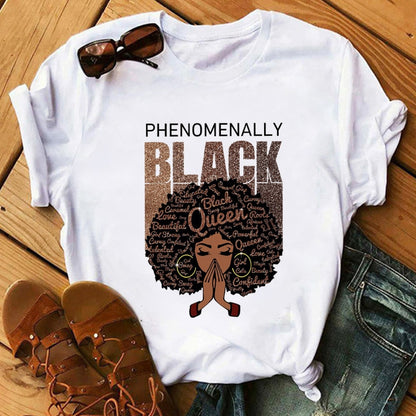 T-Shirts Women SISTAS Black Melanin